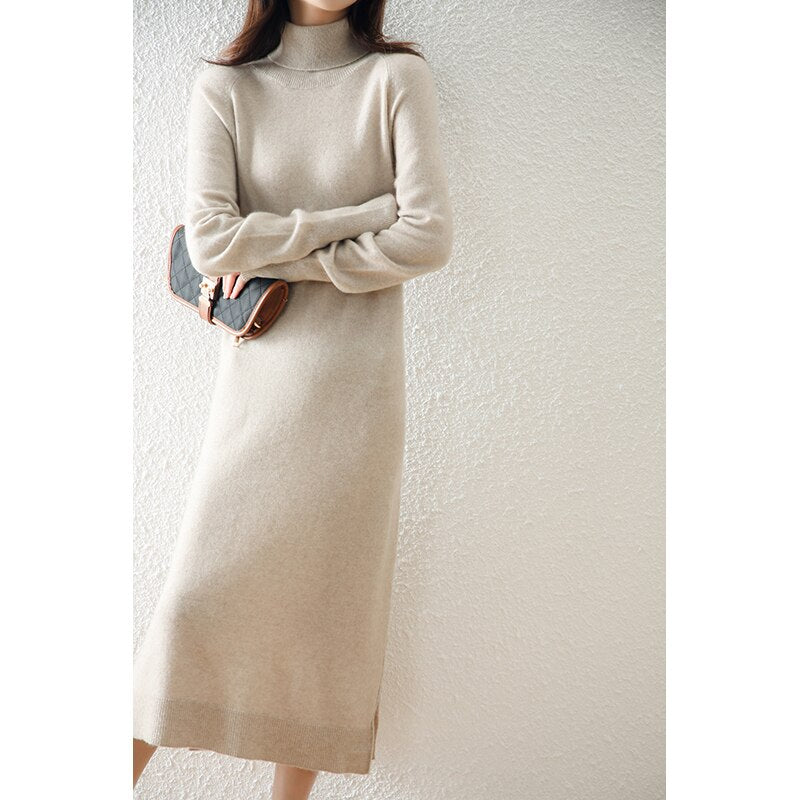 Dress Sexy Long Soft Wool Sweater