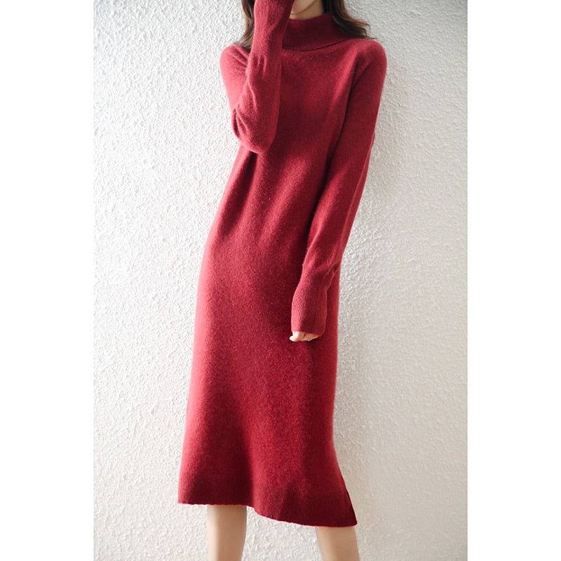 Dress Sexy Long Soft Wool Sweater